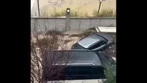 سیل کوش‌آداسی: خودروها در جریان آب شناور شدند