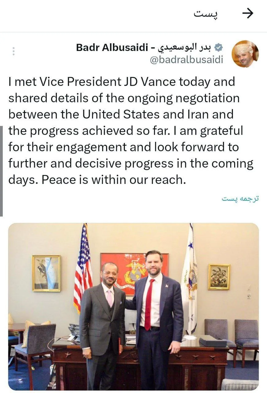 معاون ترامپ و وزیر خارجه عمان