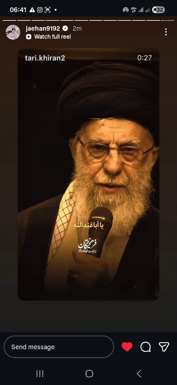 واکنش داود کیم واکنش داود کیم به شهادت آیتالله سیدعلی خامنهای