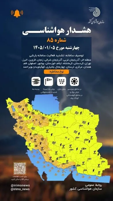 هشدار هواشناسی1 هشدار هواشناسی1