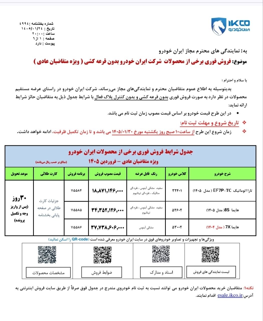 آغاز فروش فوری ۳ محصول ایران خودرو بدون قرعه کشی -فروردین ۱۴۰۵ (+زمان، قیمت، شرایط و نام خودروها)