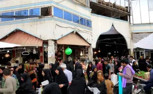 تصویری از یک بازار در شهر «کازرون»؛ 100 سال قبل