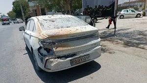آتش‌سوزی دو خودرو در کازرون استان فارس بر اثر انفجار اسپری