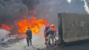 آتش سوزی مهیب در مرکز بغداد