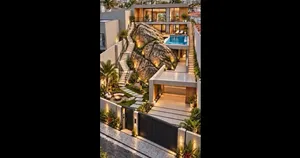 وقتی معماری با طبیعت یکی می‌شود؛ ویلایی متفاوت روی صخره