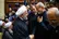 دیدار پزشکیان با روحانی در مراسم ختم «احمد ناطق نوری»