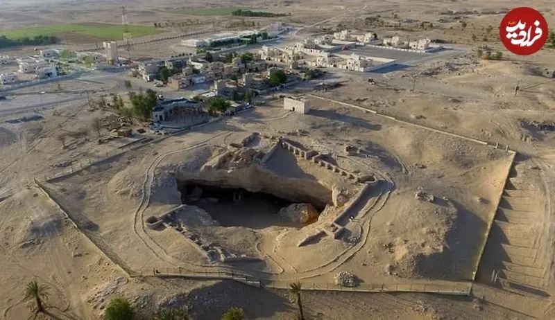 بخشی از محوطه باستانی شصر در گودالی بزرگ فروریخته است