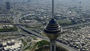 منظرۀ «تهران» از بالای شمس‌العماره در دوران ناصرالدین شاه