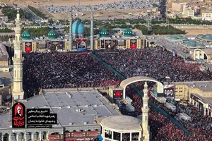 صف بهم فشرده نماز ۷ کیلومتری از مسجد جمکران تا حرم مطهر حضرت معصومه