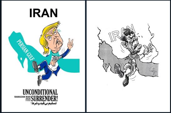 بازطراحی کاریکاتوری که برای ریگان کشیده شده بود؛ این بار برای ترامپ بازطراحی کاریکاتوری که برای ریگان کشیده شده بود؛ این بار برای ترامپ