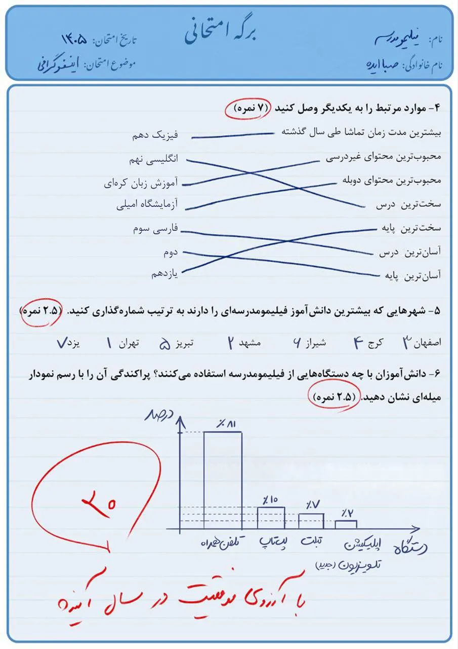 سوال درسی سوال درسی