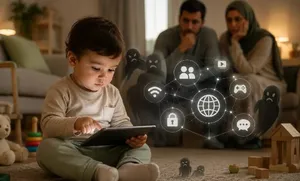 ۳ساعت در فضای مجازی و خطر اعتیاد دیجیتال کودکان / خانواده‌ها نظارت کنند