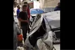خسارت به خودرو‌های داخل مکانیکی بر اثر انفجار گاز در کوی ملت اهواز