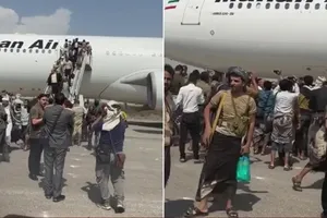 فرود هواپیمای ایرانی در فرودگاه الحدیده یمن شمالی