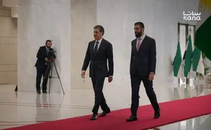 دیدار الشرع و نیچروان بارزانی در دمشق
