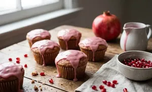 طرز تهیه کاپ کیک انار سالم و خوشمزه برای مهمانی ها