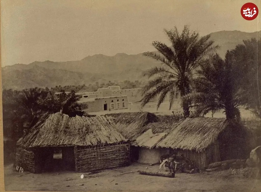 منظرۀ یک روستا در جنوب ایران در دوران ناصرالدین شاه